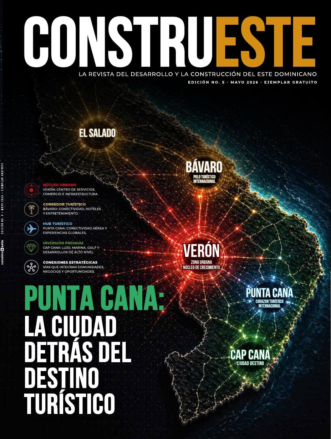 Portada de ConstruEste, Edición No. 5 · Mayo 2026 · Ejemplar gratuito